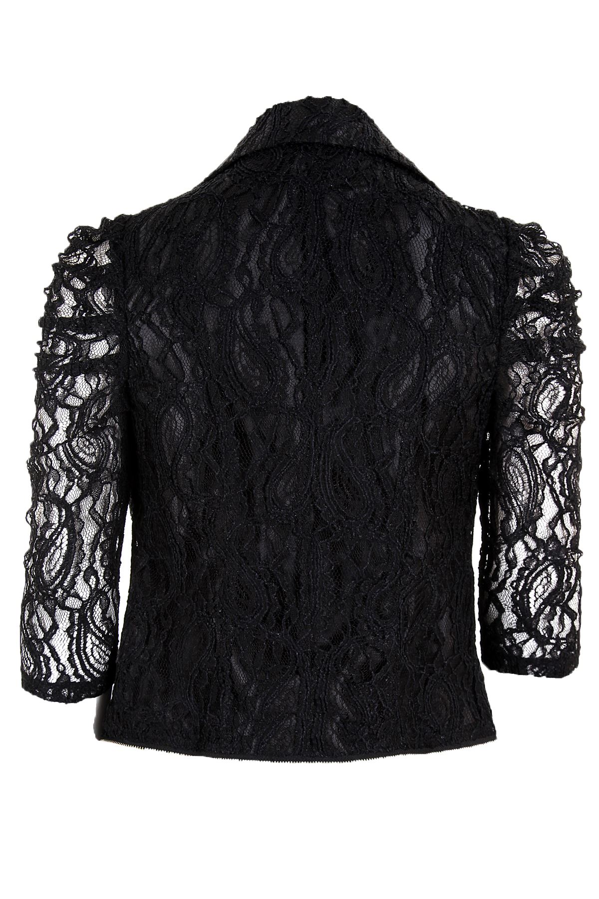 Ladies 3/4 Sleeve Lace Lined Frill Open Front Women's Evening Jacket eBay