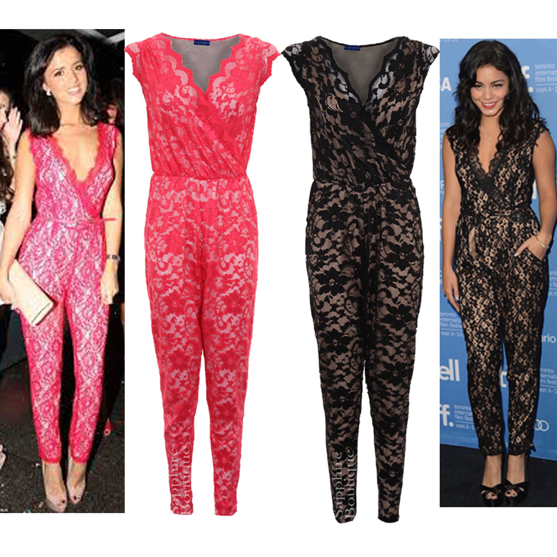 sapphire black floral jumpsuit