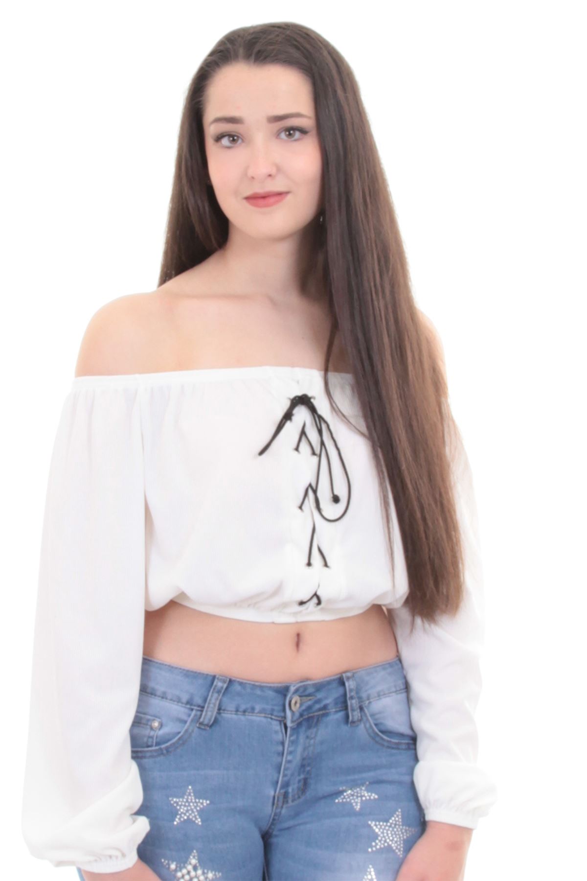 long sleeve baggy crop top