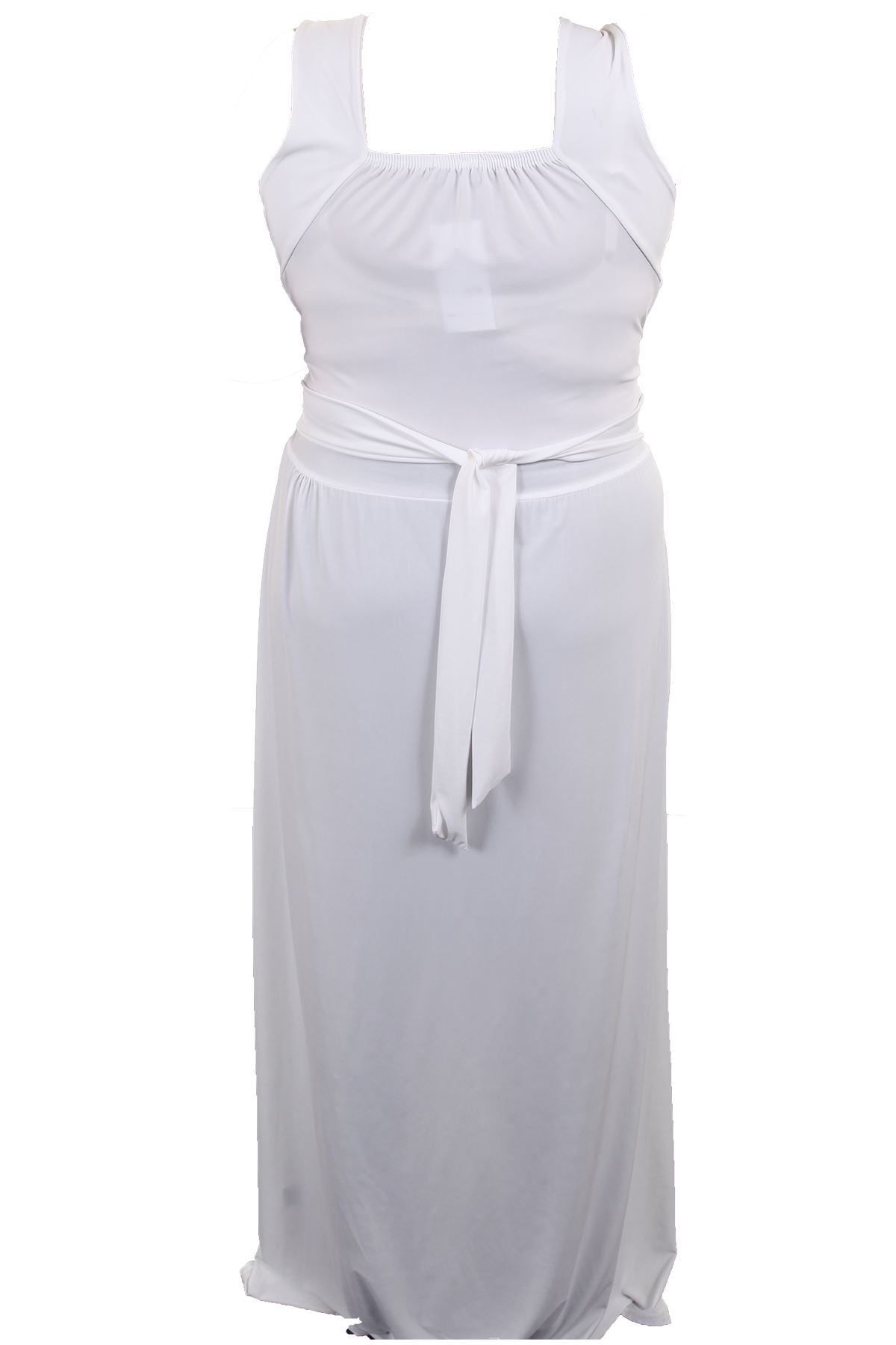 Women/'s Buckle Waisted Tie Back Plus Size Evening Long Ladies Maxi Dress