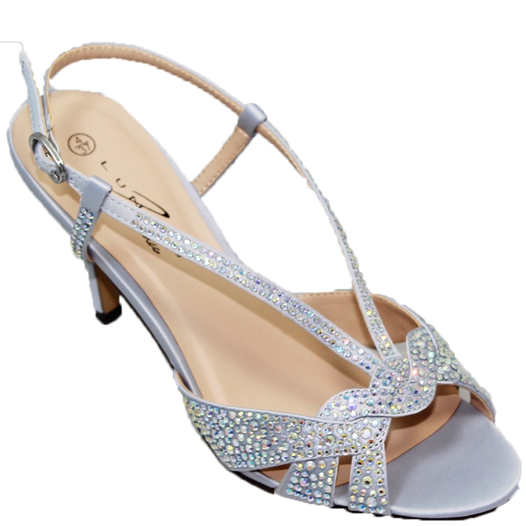 FLR492 Robin Satin Strap Gemstone Ankle Buckle Strap Satin Padded Insole Clutch Heels f22f5c FLR492 Robin Satin Strap Gemstone Ankle Buckle Strap Satin Padded Insole Clutch Heels f22f5c