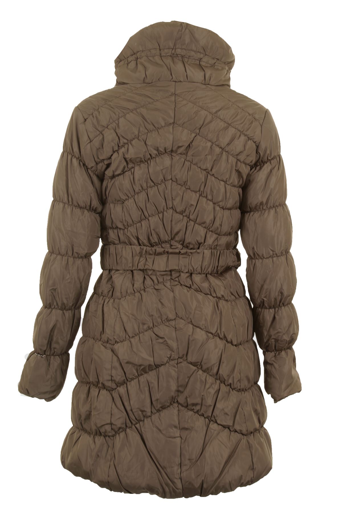 Ladies Long Sleeve Popper Zip Padded Quilted Bubble Women's Jacket