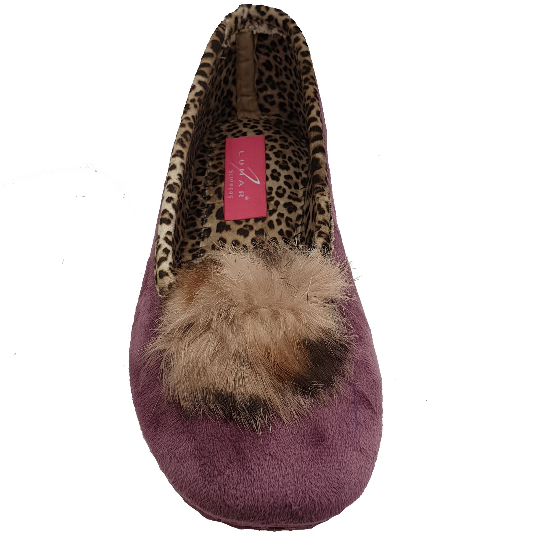 leopard fur slippers