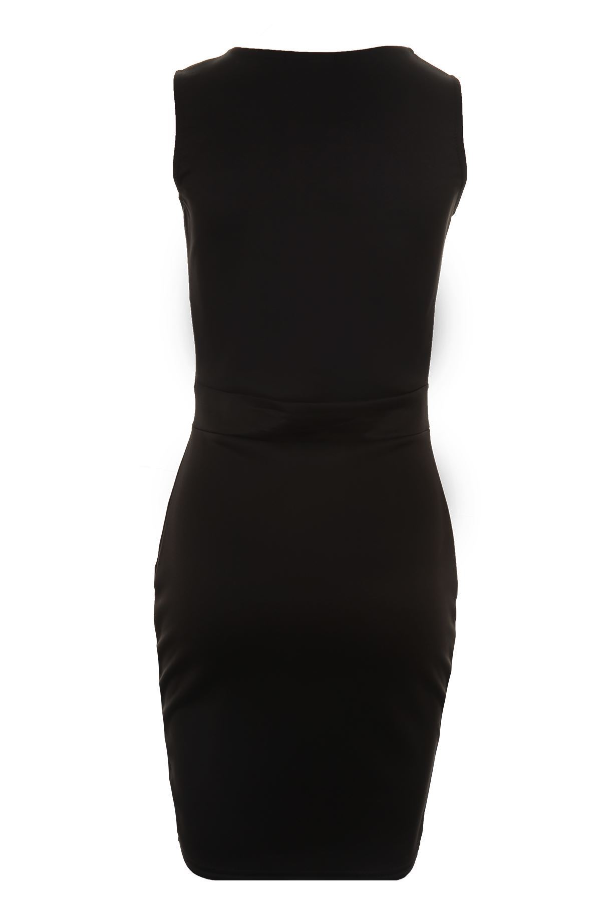 X93 NEW WOMENS MESH INSERT MONOCHROME PEPLUM FRILL SHIFT LADIES BODYCON DRESS
