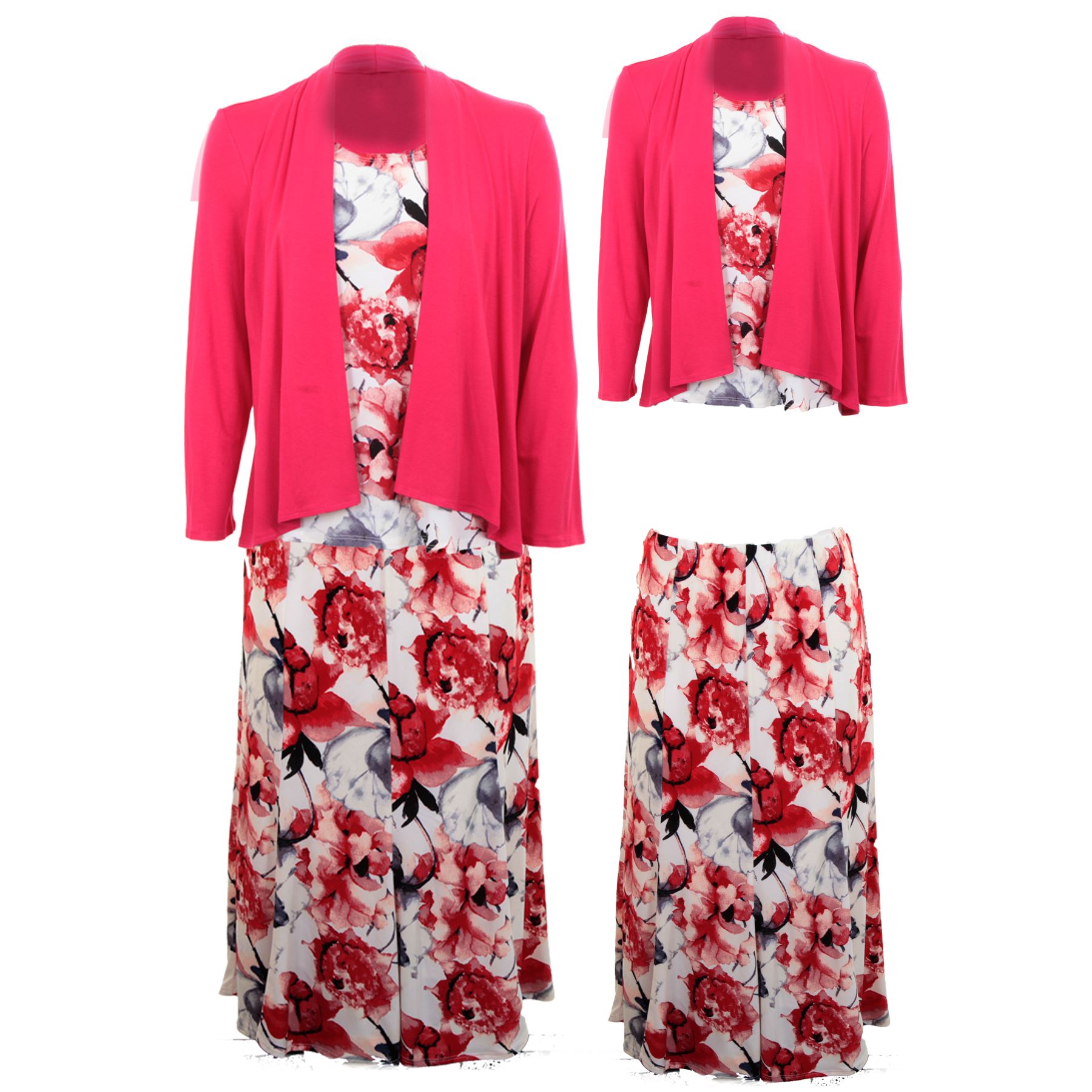 taglie forti Gonna lunga da donna con stampa floreale