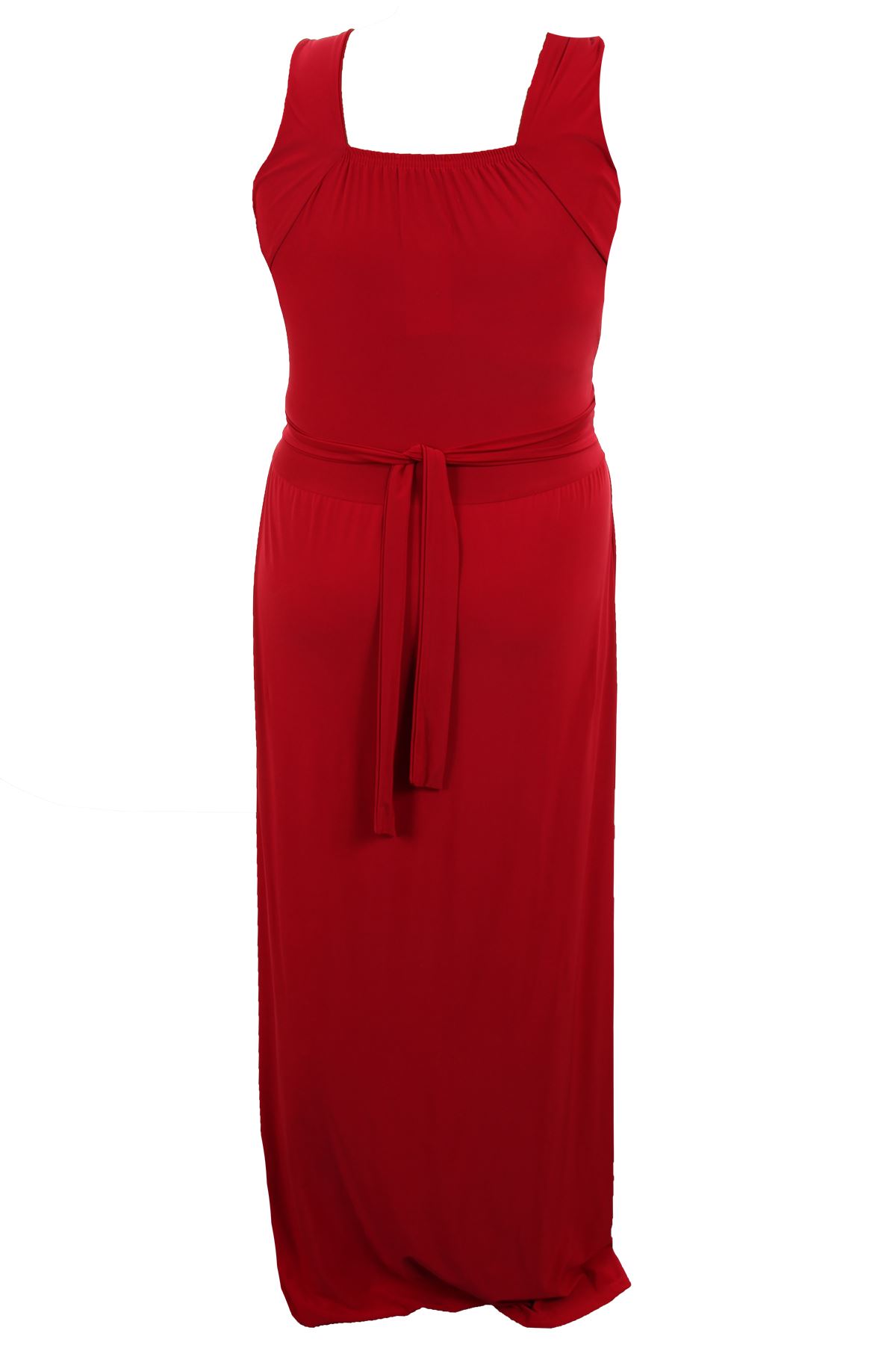 Women/'s Buckle Waisted Tie Back Plus Size Evening Long Ladies Maxi Dress