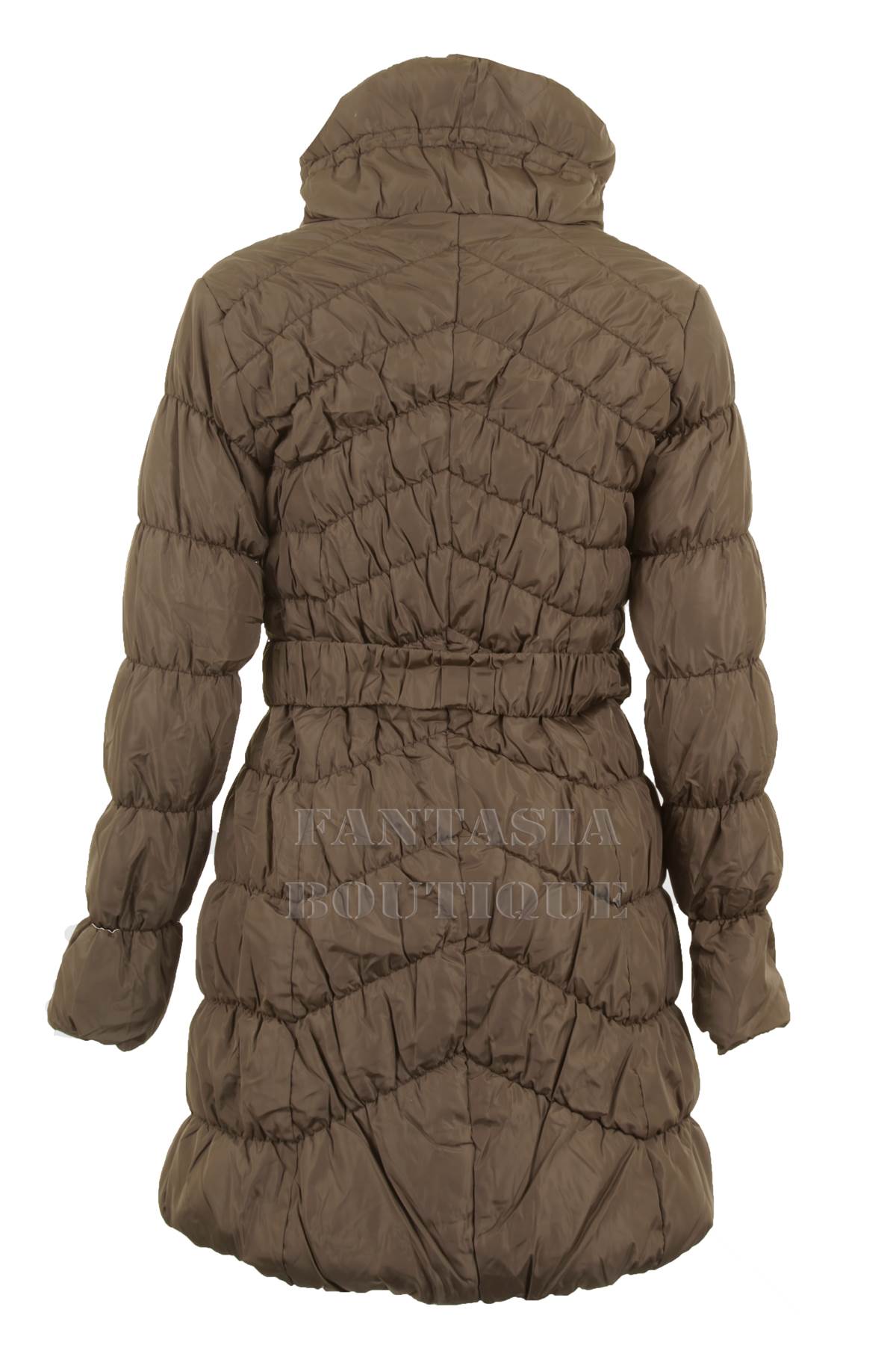 Ladies Long Sleeve Popper Zip Padded Quilted Bubble Women's Jacket