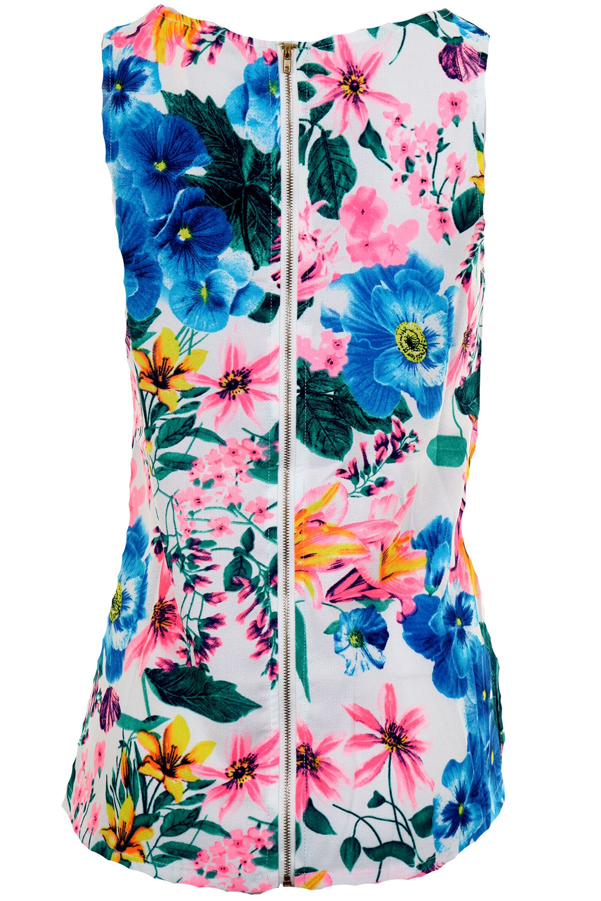 Ladies Sleeveless Floral Flower Print Oversized Casual Party Women's