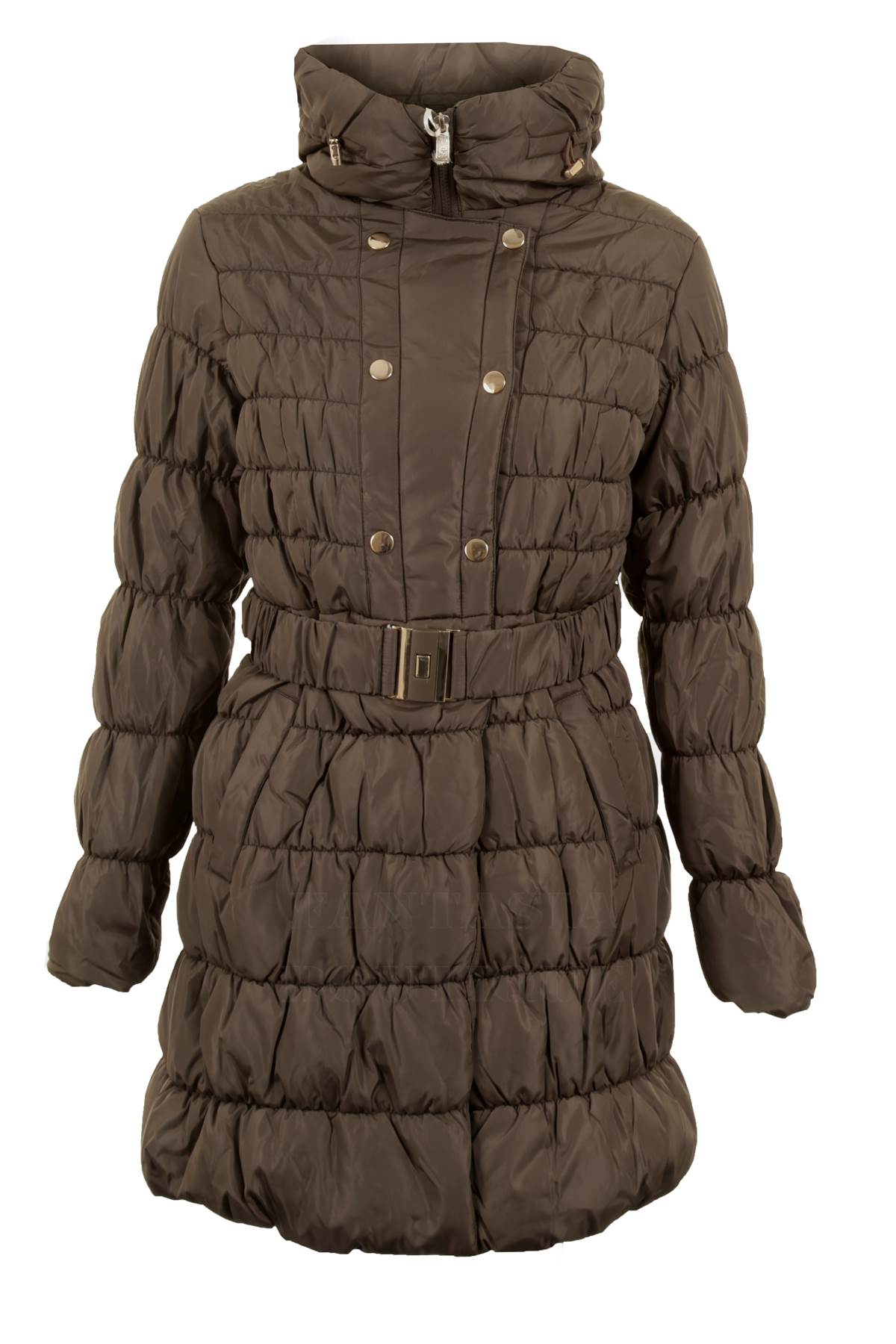 Ladies Long Sleeve Popper Zip Padded Quilted Bubble Women's Jacket