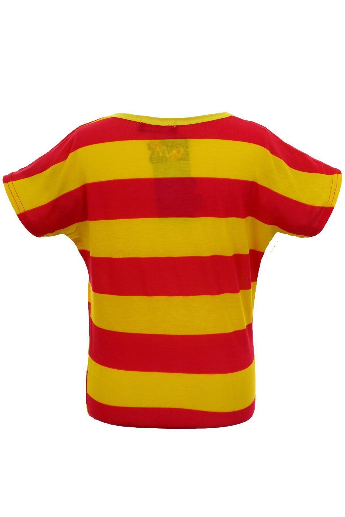 Kids Fab Girl Sparkly Party T-Shirt Children/'s Stripe Multi colour Casual Top