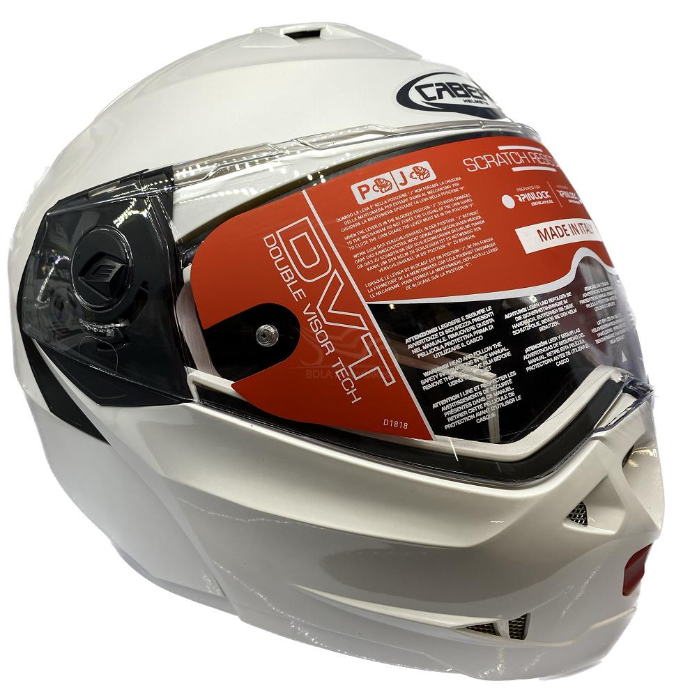 Casco de motocicleta plegable inteligente Caberg Duke X scooter modular liso negro brillante - Imagen 47 de 54