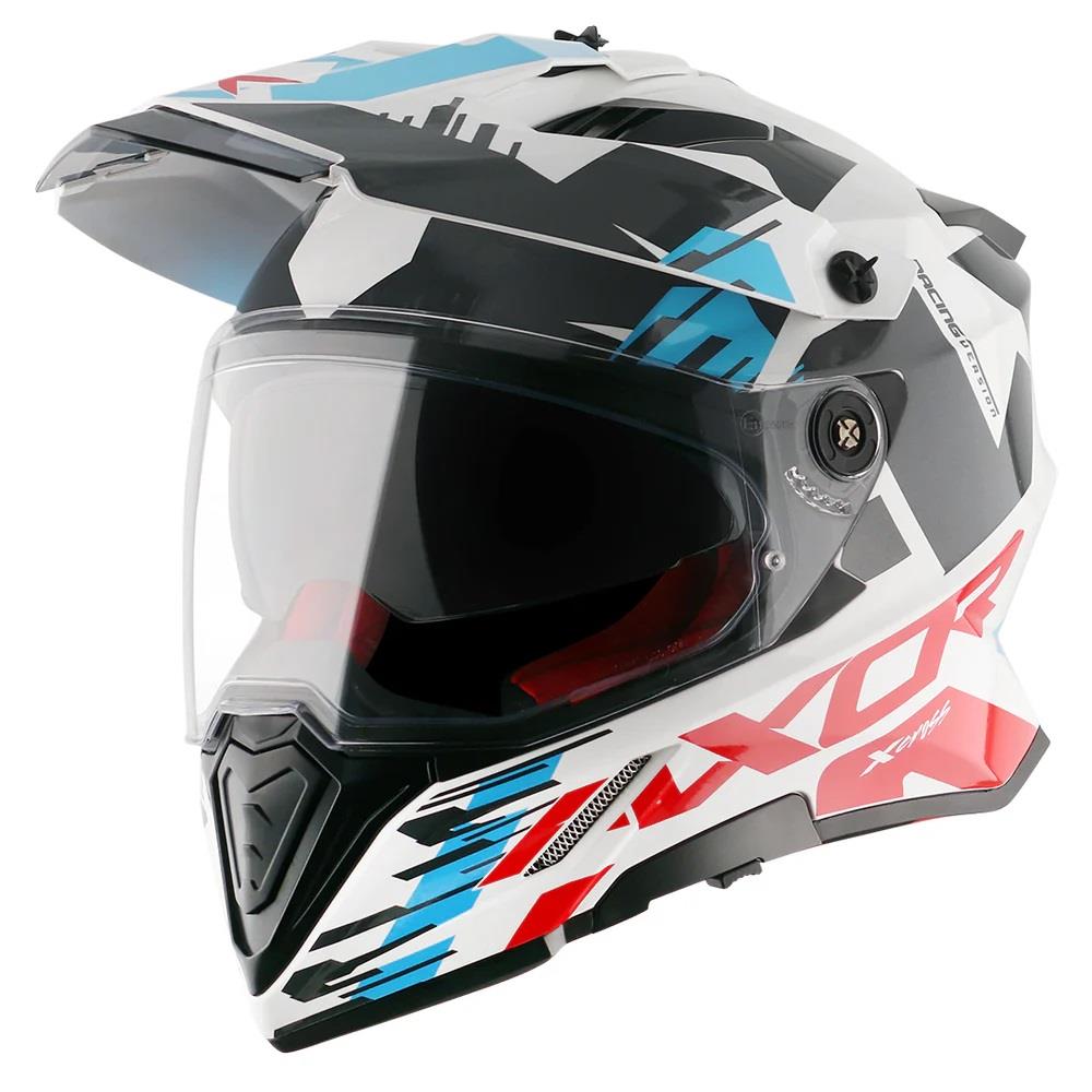 Axor X-Cross X1 Motorcycle Helmet Blue Yellow White Road Legal ECE 22.06 - Picture 3 of 20