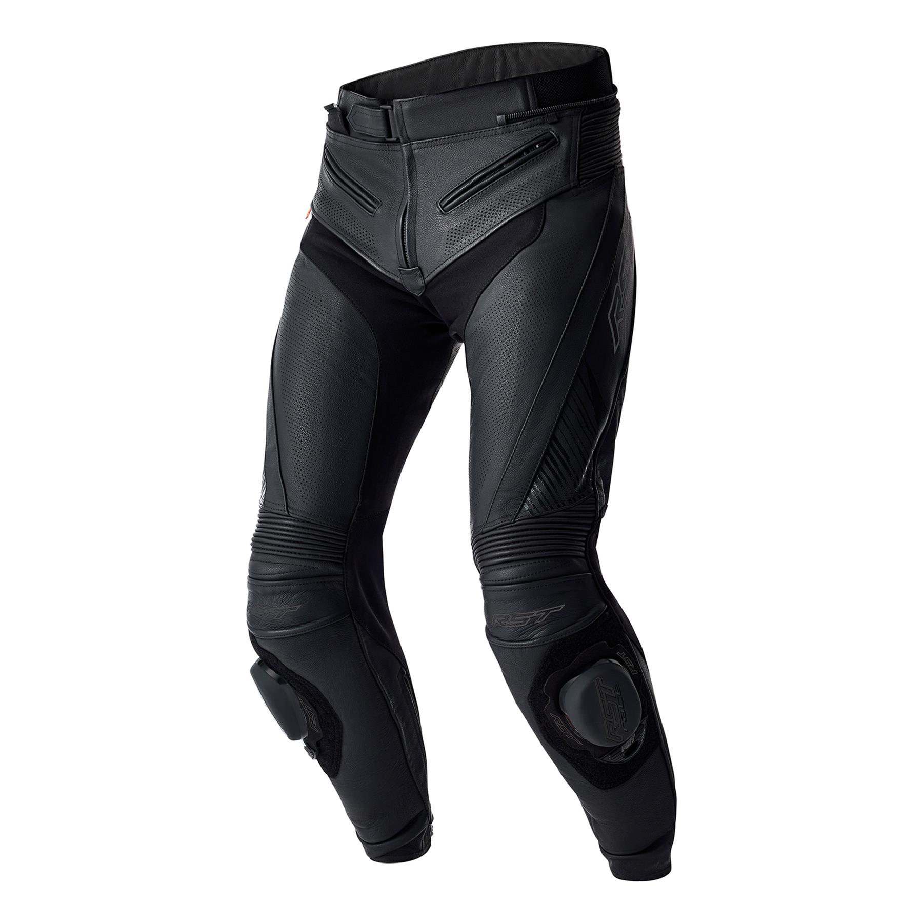 RST Tractech Evo D3O Leather Sportsbike Track Bike Black Black