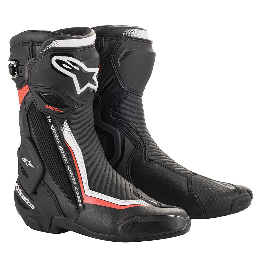 Alpinestars SMX Plus v2 Motorcycle Boots CE Sports Touring Motorbike Black White - Picture 12 of 13