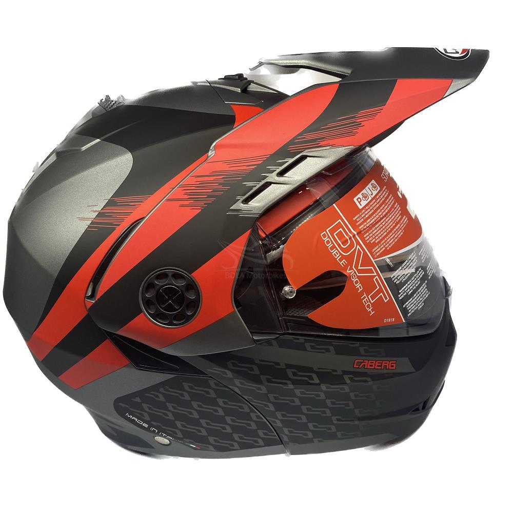 Caberg Tourmax X Sarabe Flip Adventure Motorcycle Helmet Dual Sport Blue Red - Picture 22 of 30
