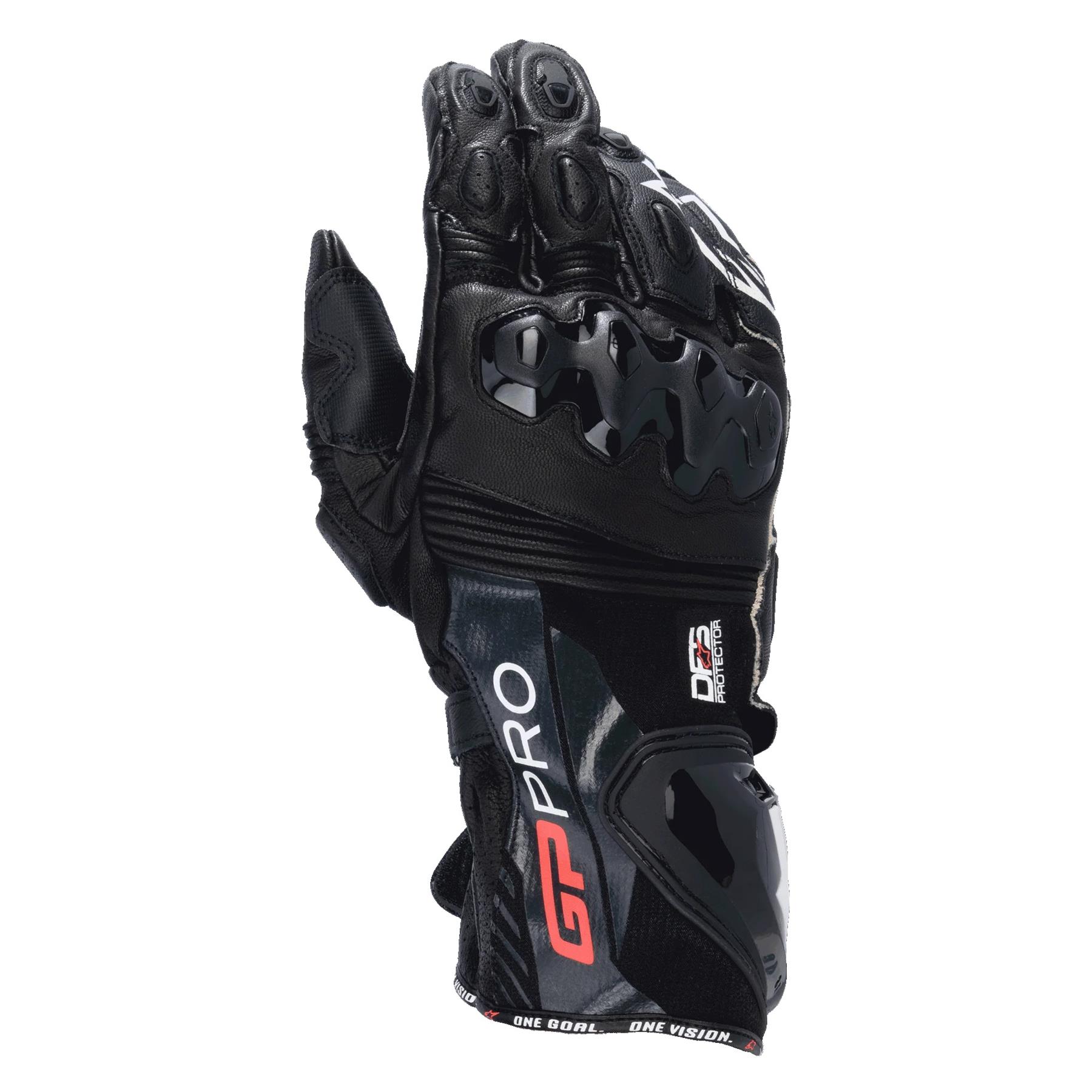 Alpinestars GP Pro R4 Leather Sports Motorcycle Gloves Track Black Red White - Picture 3 of 8
