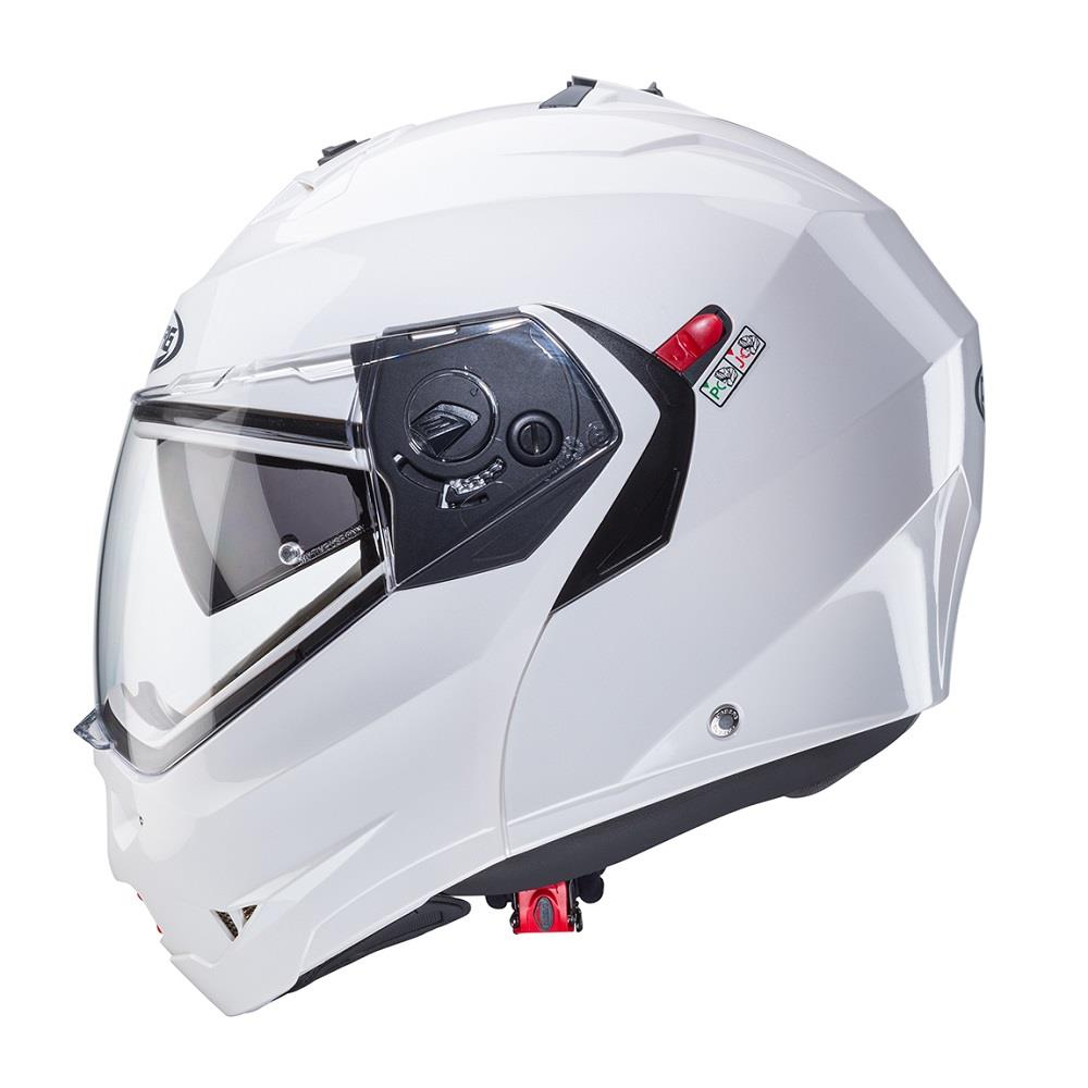 Casco de motocicleta plegable inteligente Caberg Duke X scooter modular liso negro brillante - Imagen 45 de 54