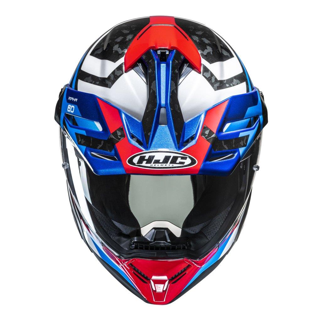 HJC RPHA 60 Dakar Dual Sport Motorcycle Helmet Adventure Full Face Blue Red - Picture 8 of 9