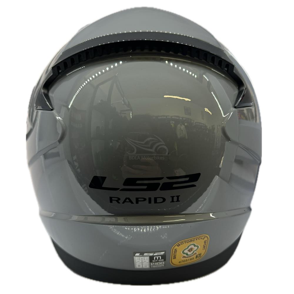 LS2 FF353 Rapid II Plain Motorcycle Helmet Full Face Moped Black White Grey - Picture 30 of 45
