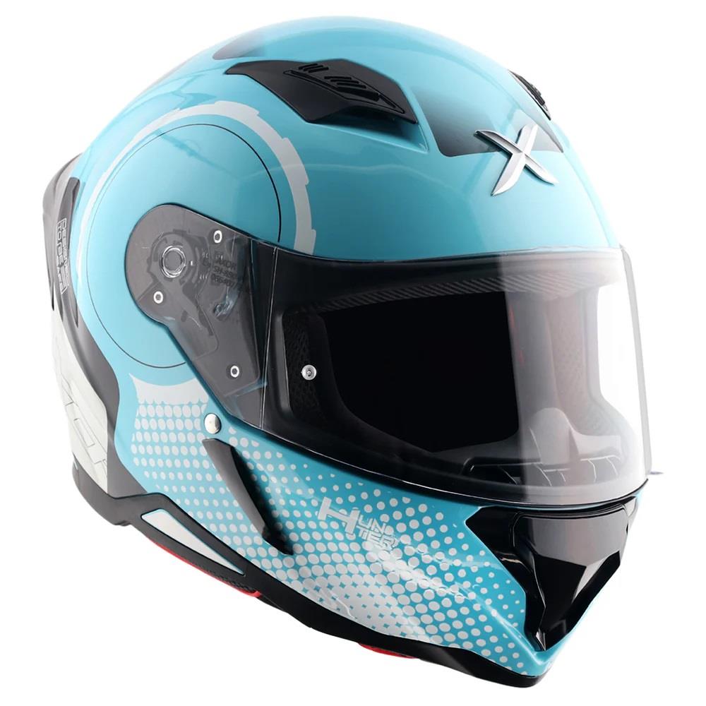 Axor Hunter Spear Full Face Motorcycle Helmet Scooter Motorbike Free Dark Visor - Picture 9 of 22