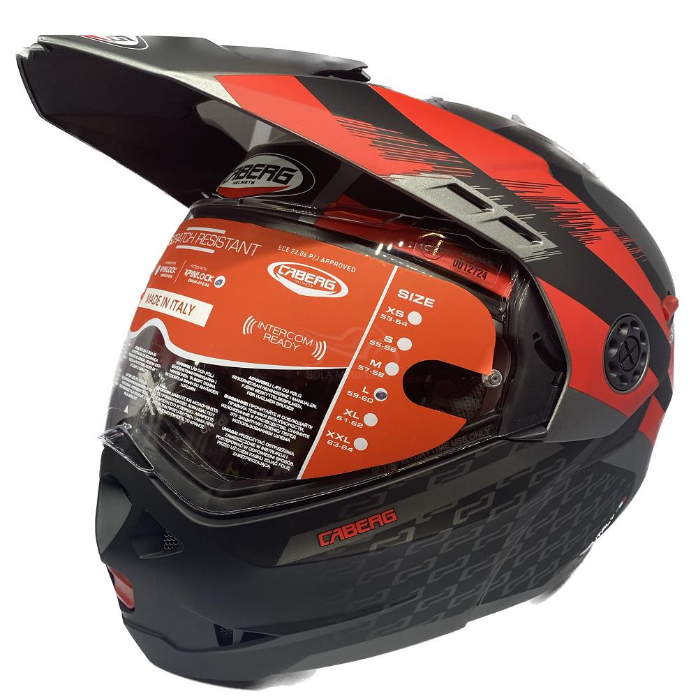 Caberg Tourmax X Sarabe Flip Adventure Motorcycle Helmet Dual Sport Blue Red - Picture 19 of 30