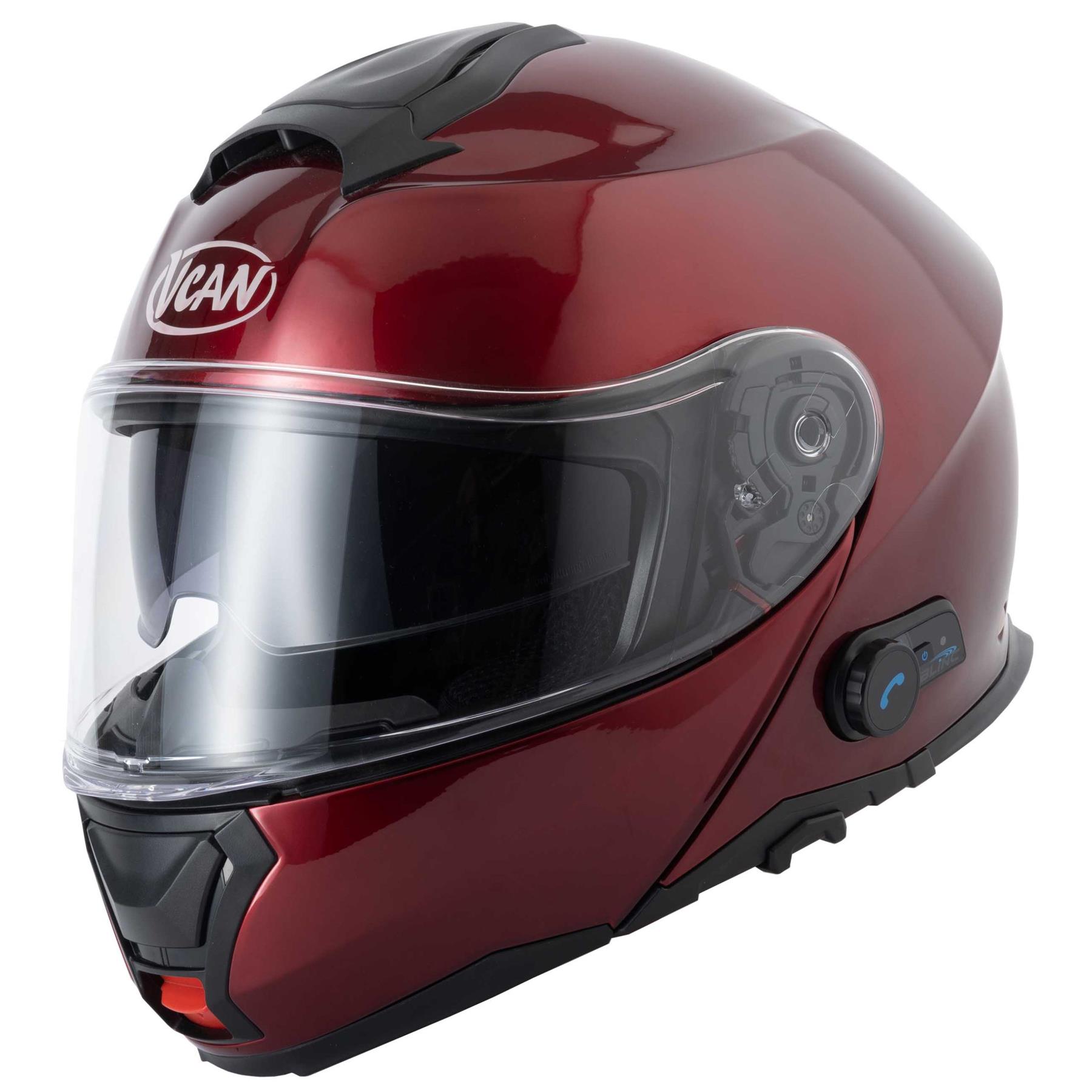 Vcan H272 Blinc Bluetooth Flip Front Flip Up Modular Motorcycle Scooter Helmet - Picture 9 of 18