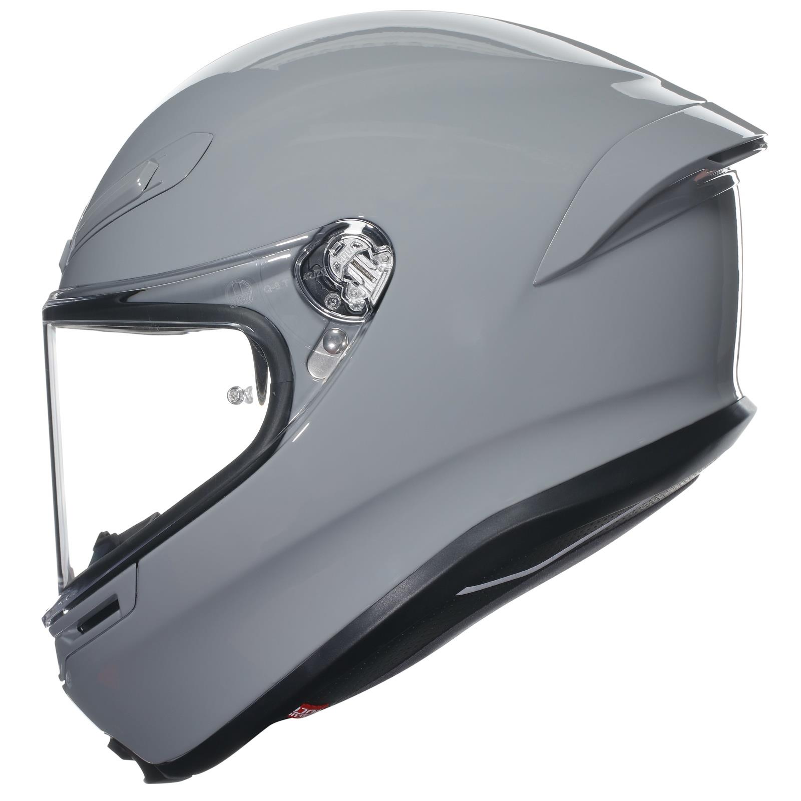 AGV K6-S Plain Motorcycle Helmet Road Legel ECE 22.06 Track Race Lid Black Grey - Picture 26 of 30