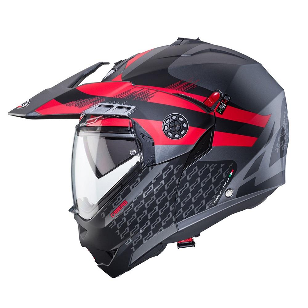 Caberg Tourmax X Sarabe Flip Adventure Motorcycle Helmet Dual Sport Blue Red - Picture 17 of 30