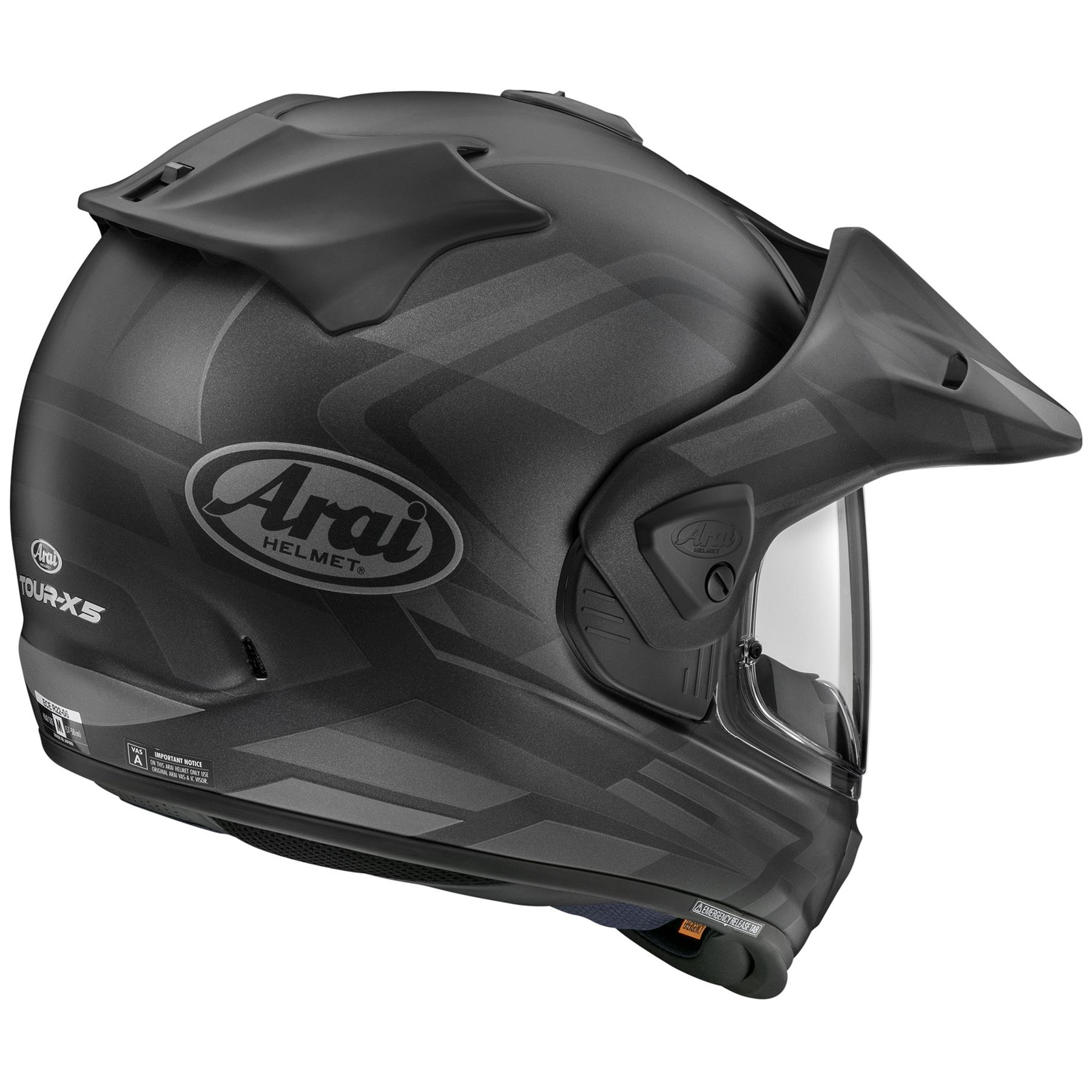 Arai Tour X5 Discovery Adventure Motorcycle Helmet Dual Sport Red Blue White - Picture 6 of 8