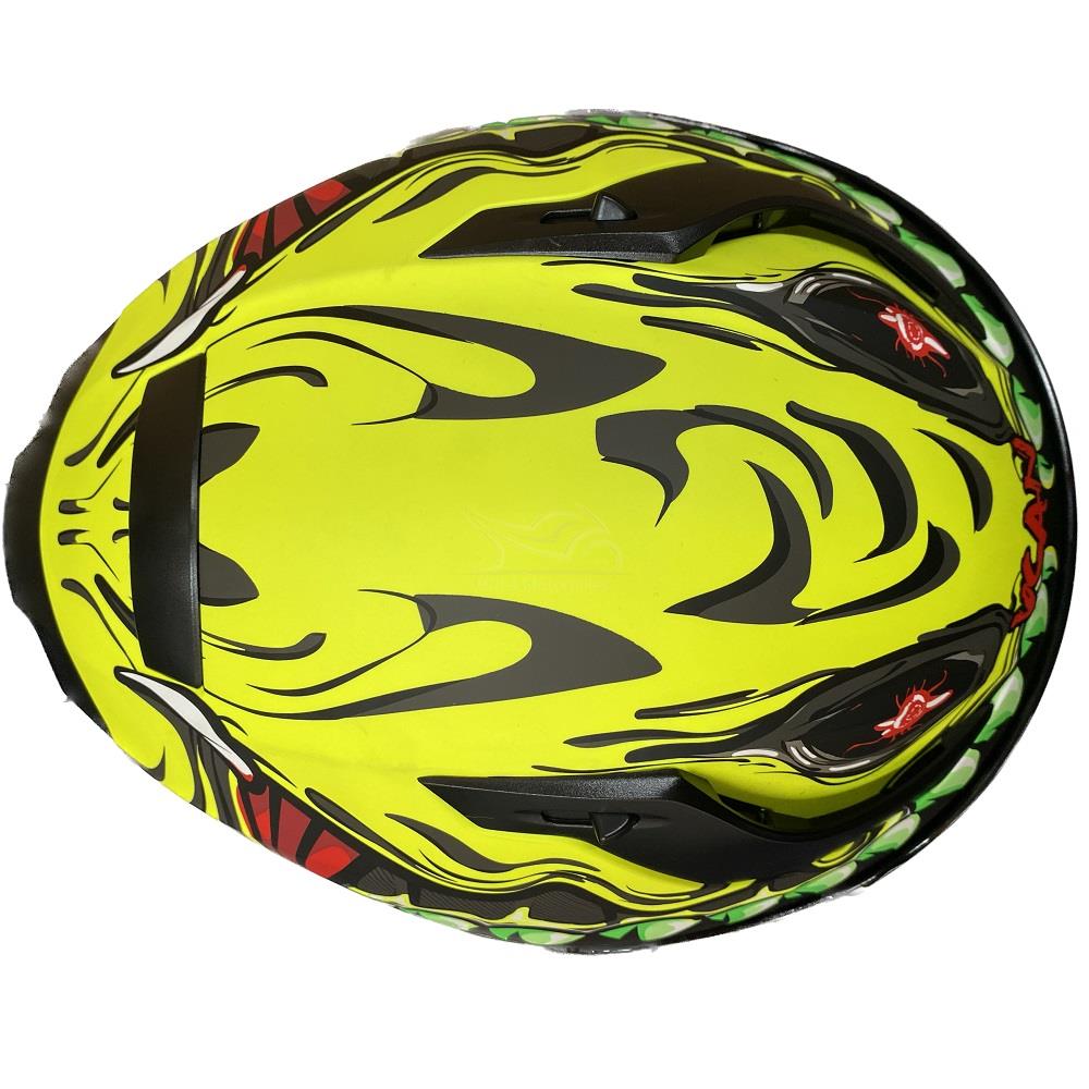 Vcan H128 Titan Cara Completa Motocicleta Casco de Choque Calavera Bicicleta Ciclomotor ACU Dorado - Imagen 26 de 27