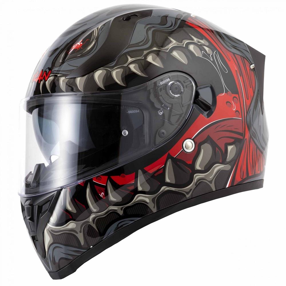 Vcan H128 Titan Cara Completa Motocicleta Casco de Choque Calavera Bicicleta Ciclomotor ACU Dorado - Imagen 4 de 27