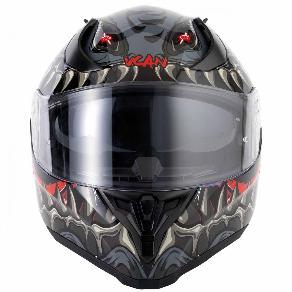 Vcan H128 Titan Cara Completa Motocicleta Casco de Choque Calavera Bicicleta Ciclomotor ACU Dorado - Imagen 5 de 27