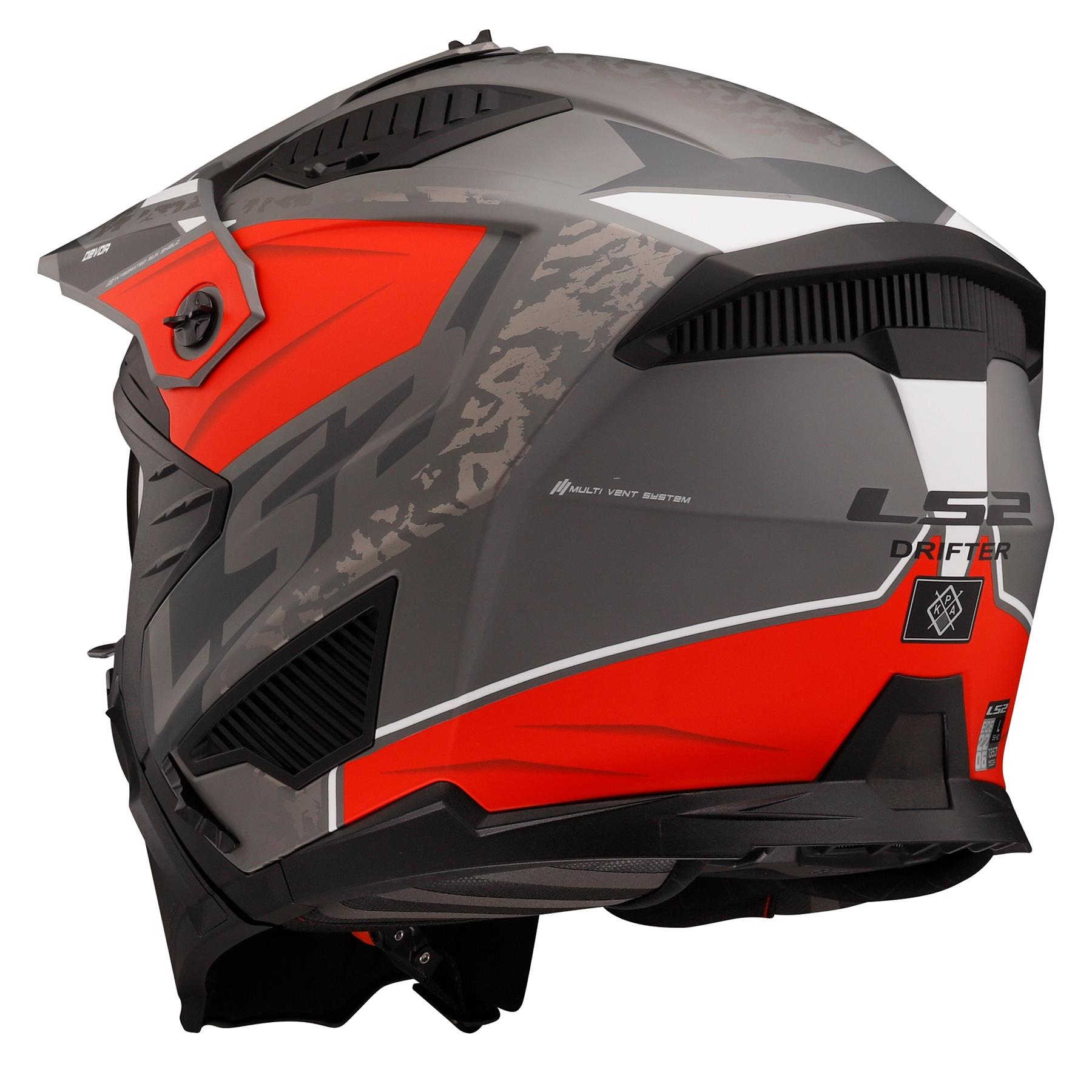 LS2 OF606 Drifter Devor Off Road Motorcycle Helmet Trial Adventure Bike Mask - Picture 14 of 25