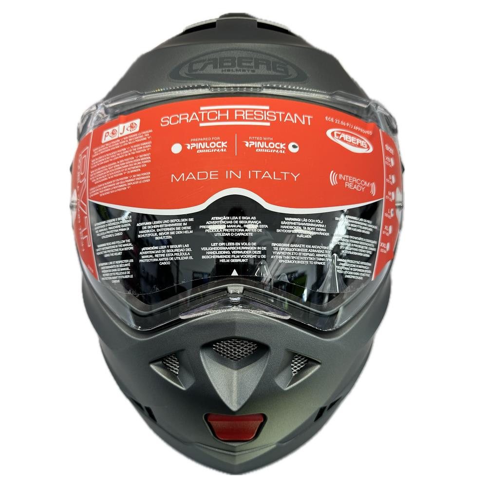 Casco de motocicleta plegable inteligente Caberg Duke X scooter modular liso negro brillante - Imagen 38 de 54
