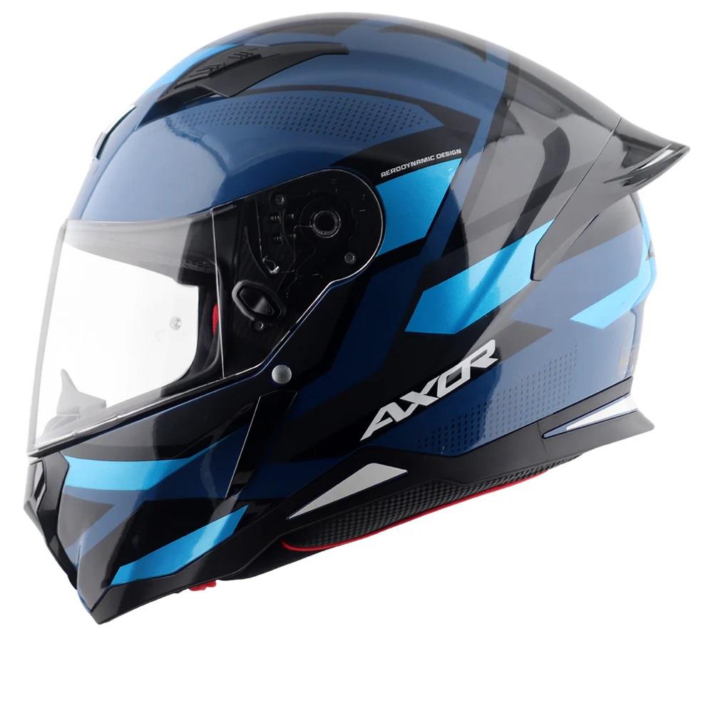 Axor Hunter Cornet Full Face Motorcycle Helmet Scooter Motorbike Free Dark Visor - Picture 5 of 22