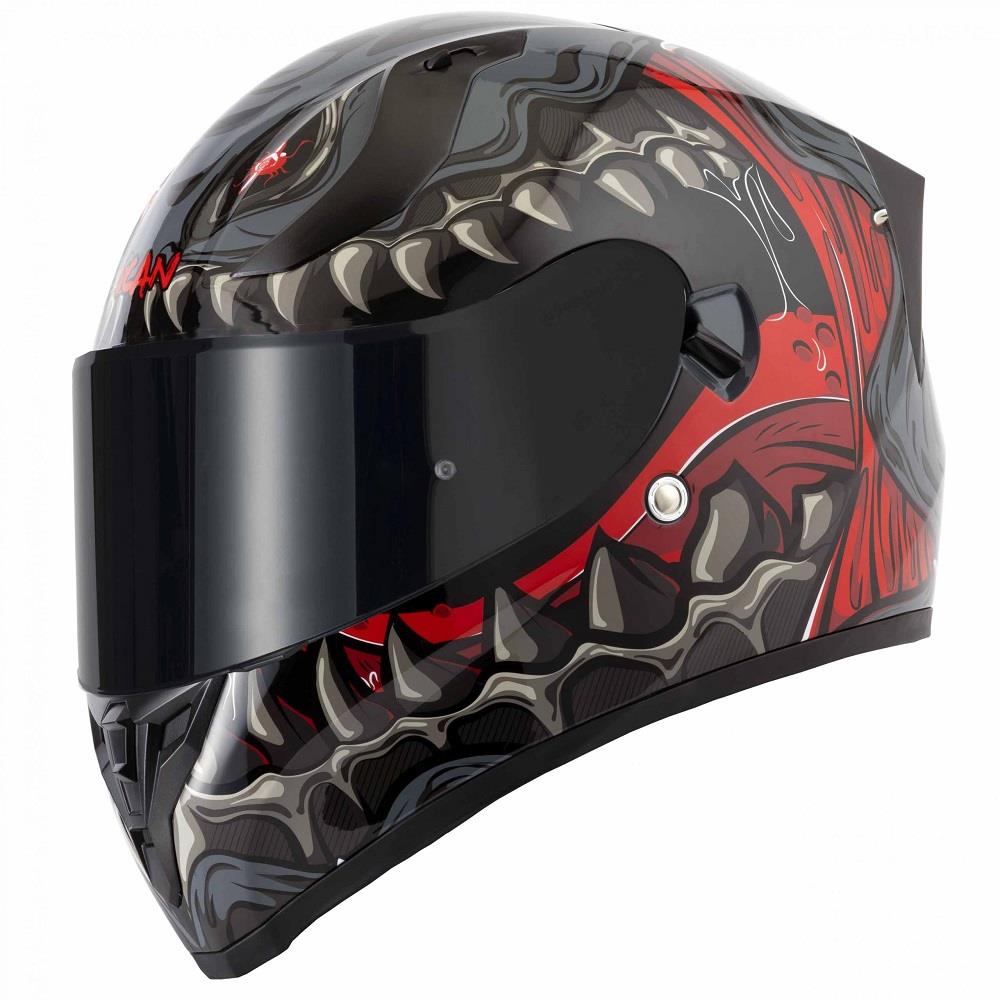 Vcan H128 Titan Cara Completa Motocicleta Casco de Choque Calavera Bicicleta Ciclomotor ACU Dorado - Imagen 8 de 27