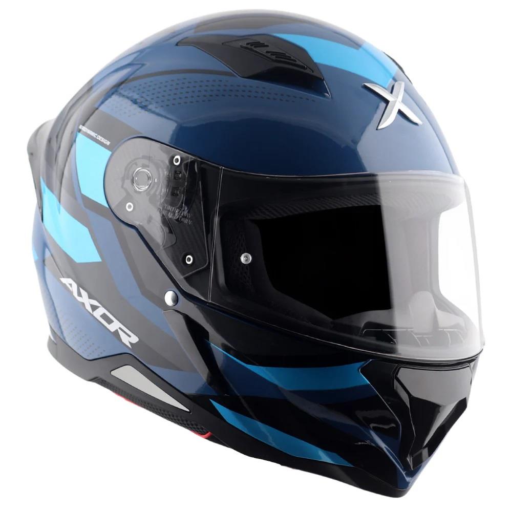 Axor Hunter Cornet Full Face Motorcycle Helmet Scooter Motorbike Free Dark Visor - Picture 10 of 22