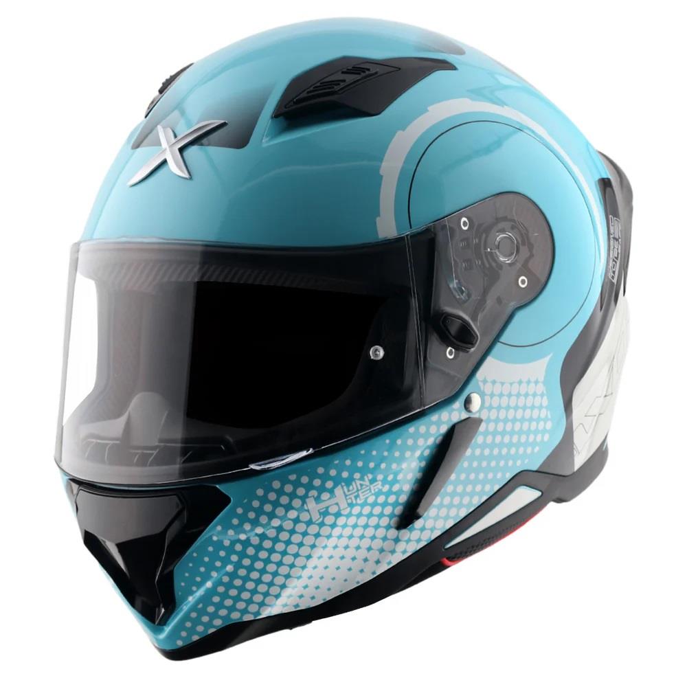 Axor Hunter Spear Full Face Motorcycle Helmet Scooter Motorbike Free Dark Visor - Picture 4 of 22