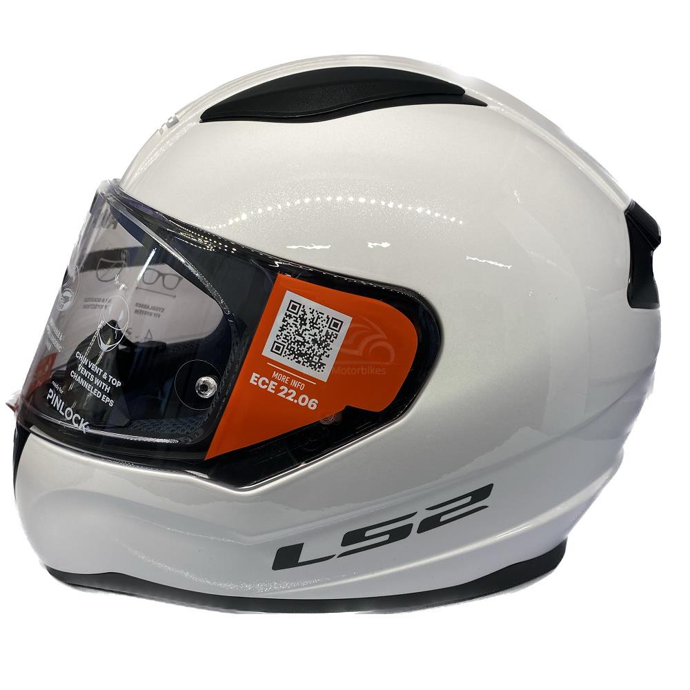 LS2 FF353 Rapid II Plain Motorcycle Helmet Full Face Moped Black White Grey - Picture 37 of 45