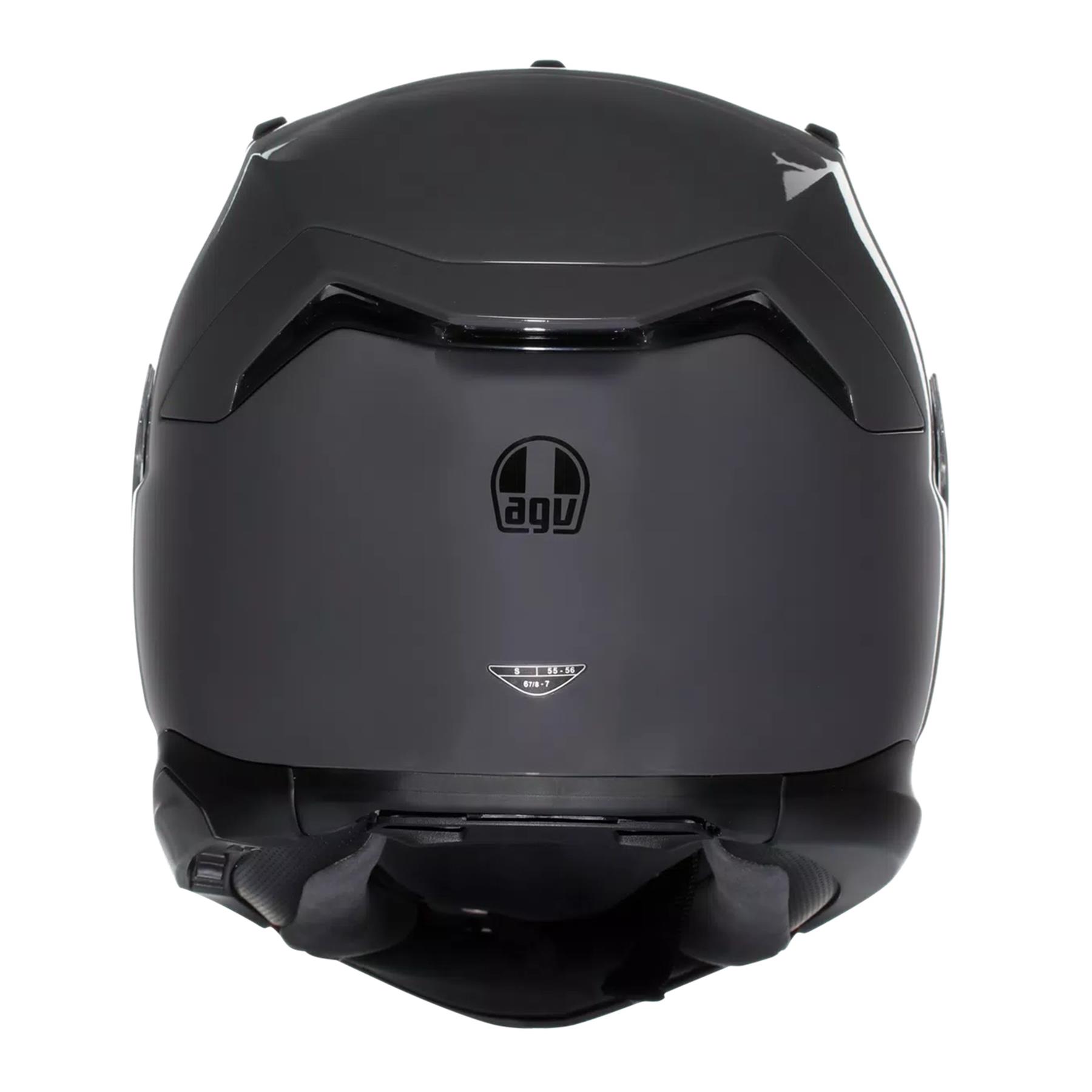 AGV K7 Plain Full Face Motorcycle Helmet Sports Touring Black White Grey - Picture 14 of 23