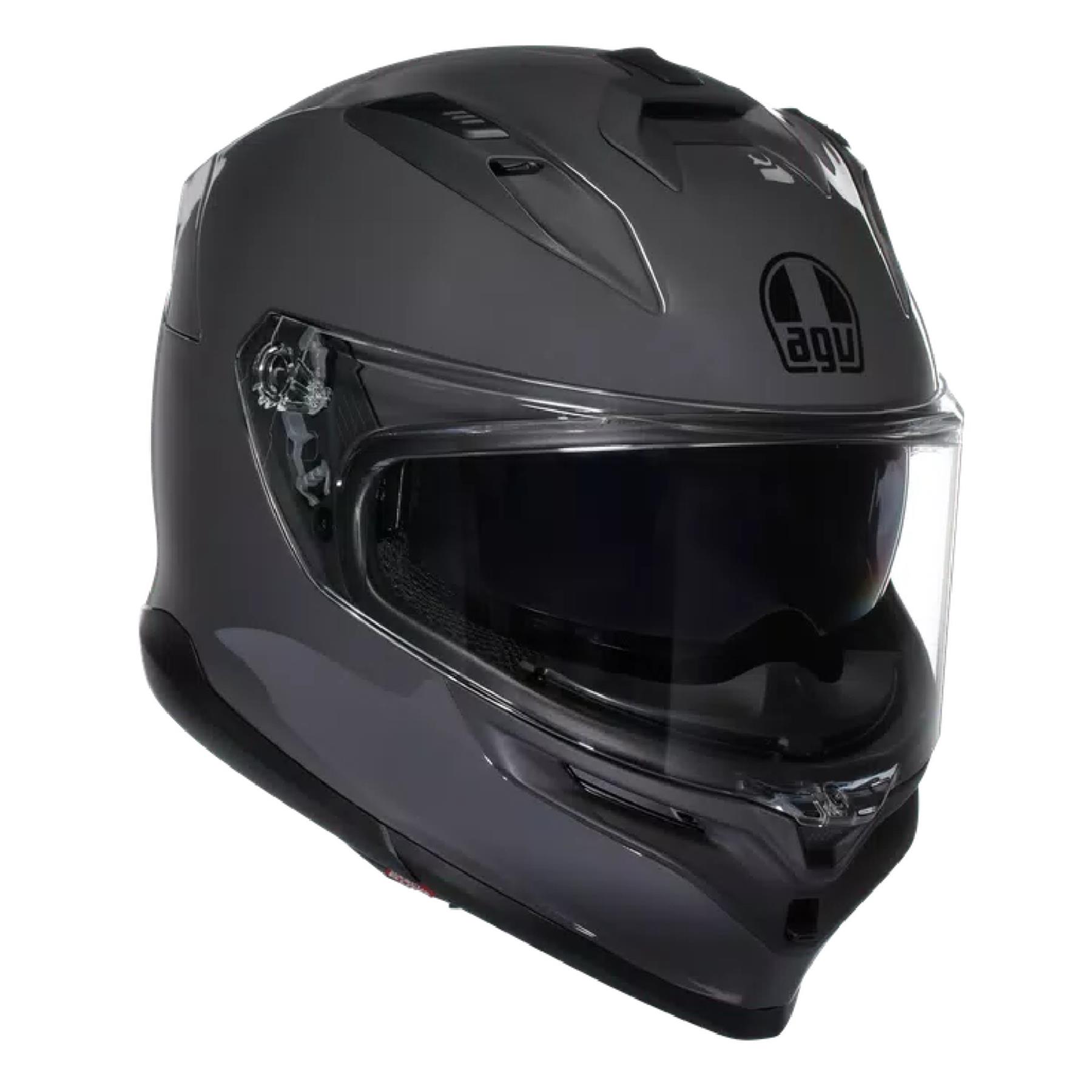 AGV K7 Plain Full Face Motorcycle Helmet Sports Touring Black White Grey - Picture 10 of 23