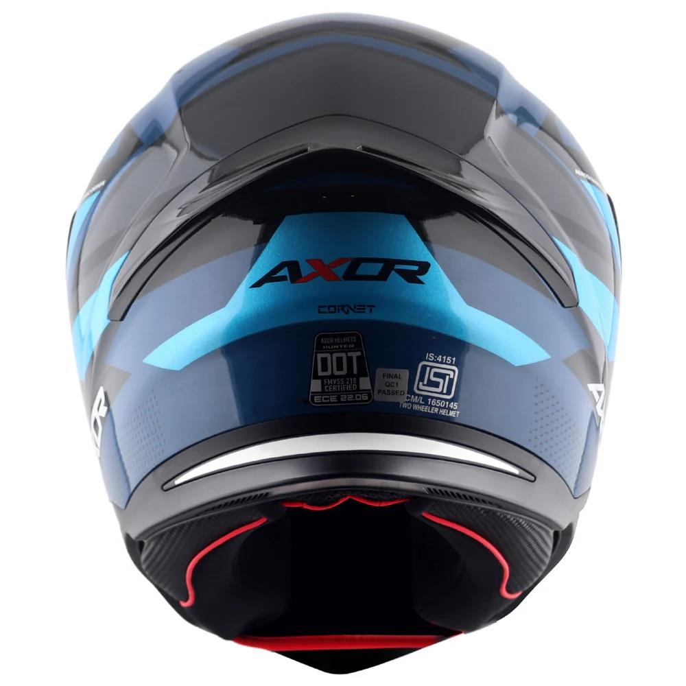 Axor Hunter Cornet Full Face Motorcycle Helmet Scooter Motorbike Free Dark Visor - Picture 7 of 22
