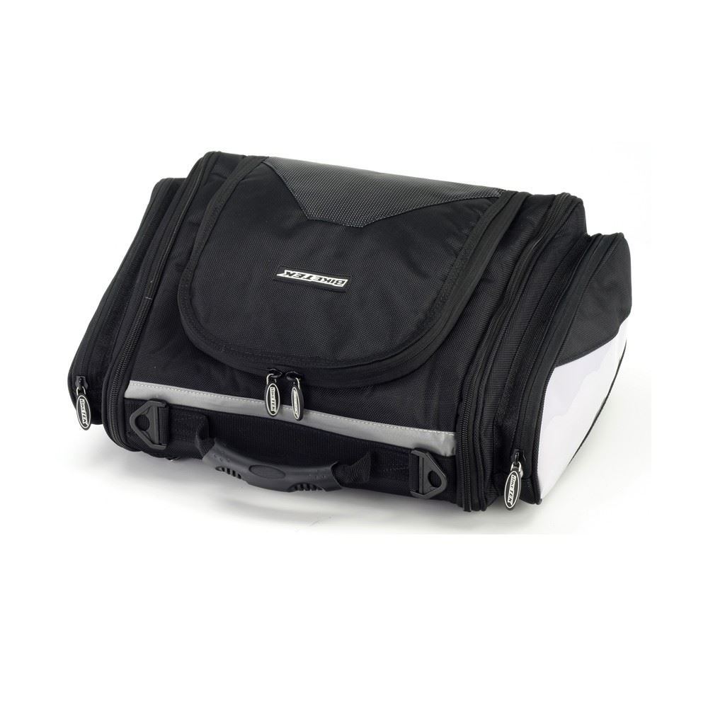BikeTek Motorcycle TailPack Motorbike Soft Luggage Tail Bag Raincover Black New