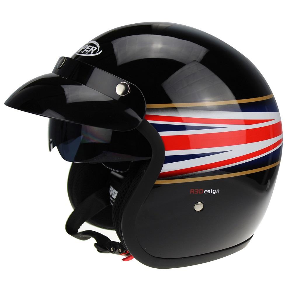 ViPER RS05 Open Face Helmet Union Jack Matt
