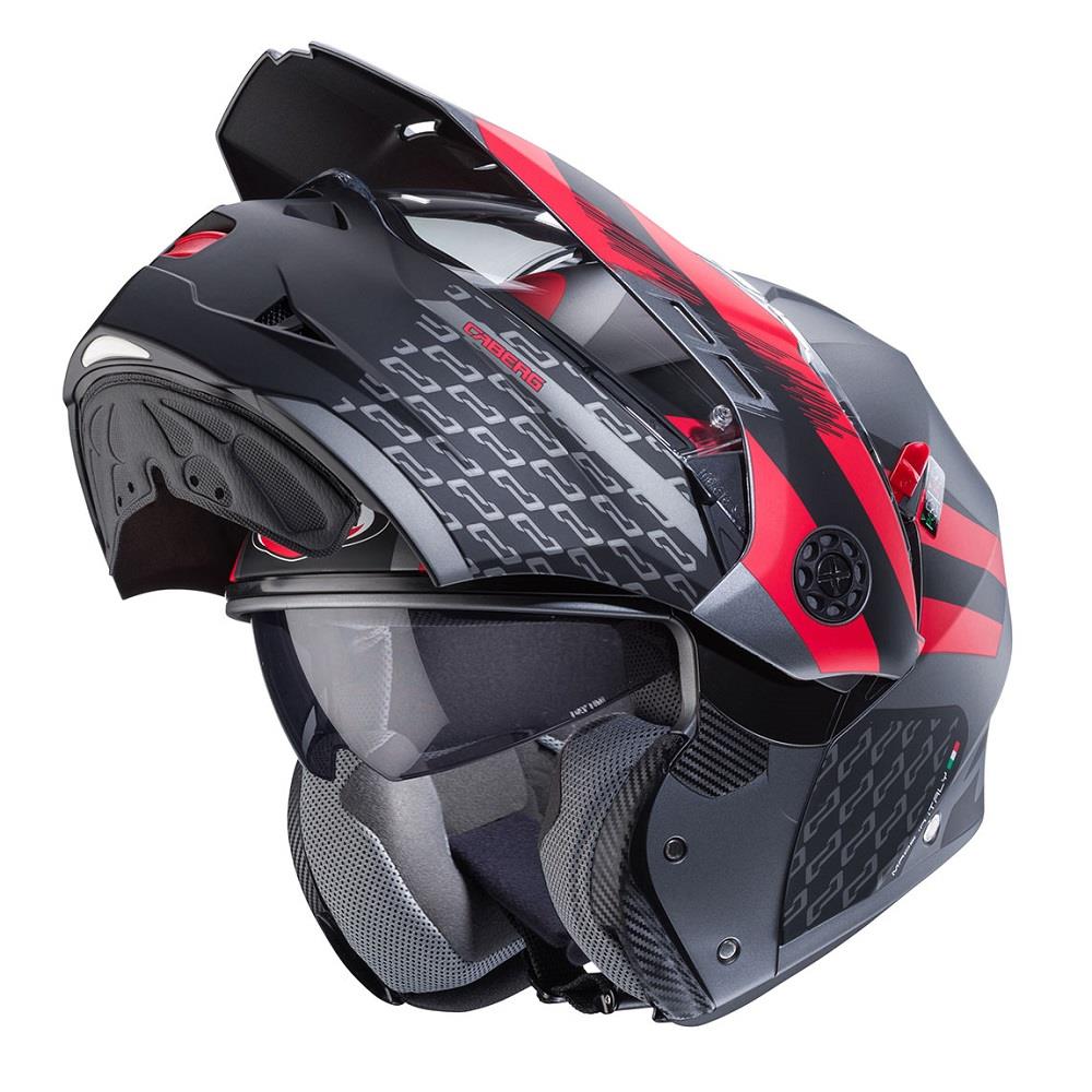 Caberg Tourmax X Sarabe Flip Adventure Motorcycle Helmet Dual Sport Blue Red - Picture 16 of 30