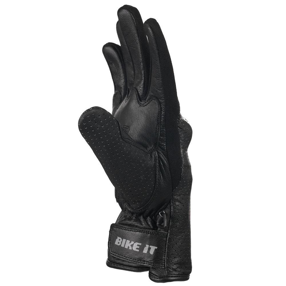 Bike It Cruiser Air Leather Summer Motorcycle Gloves Perforated Bike Black Brown - Picture 4 of 12