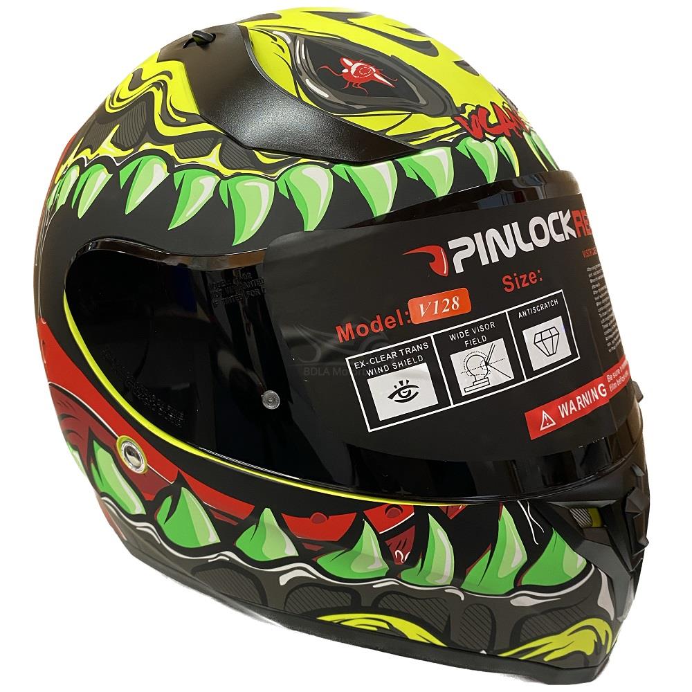Vcan H128 Titan Cara Completa Motocicleta Casco de Choque Calavera Bicicleta Ciclomotor ACU Dorado - Imagen 23 de 27