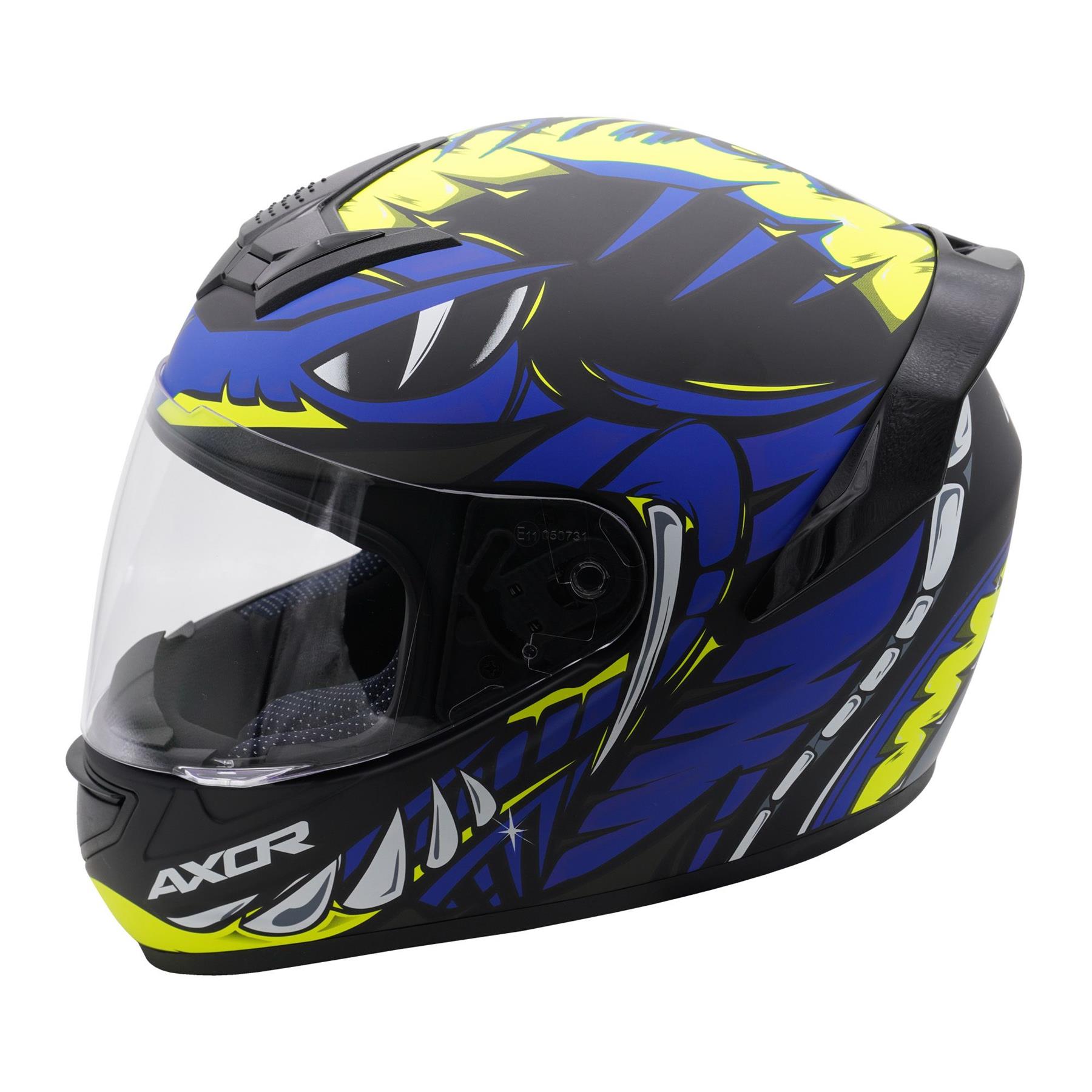 Axor Rage Python Full Face Motorcycle Helmet Scooter Moped Bike Crash Lid - Picture 15 of 26