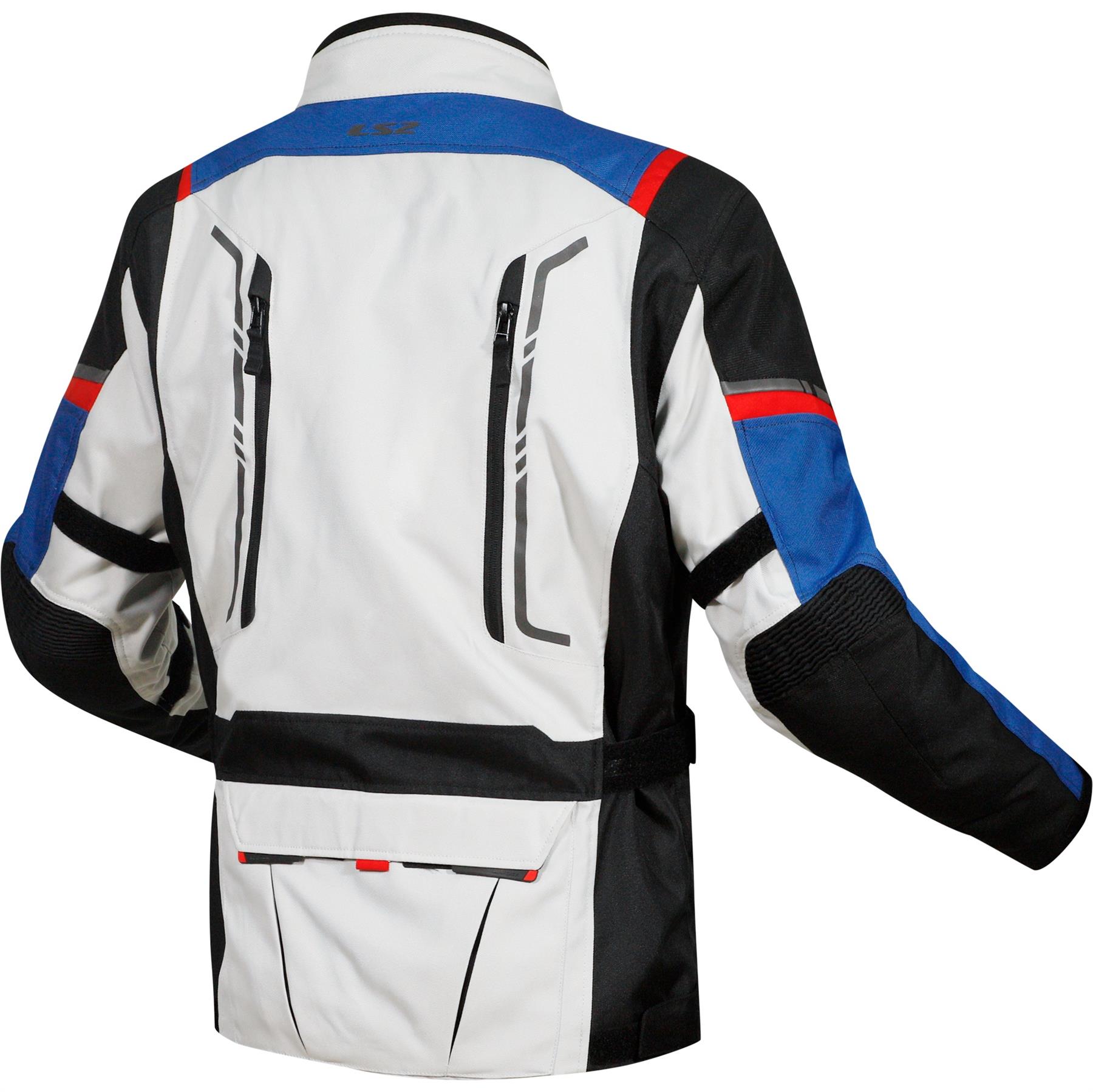 LS2 Narvik Waterproof Adventure Motorcycle Jacket Touring Bike Black Grey Blue - Picture 4 of 6