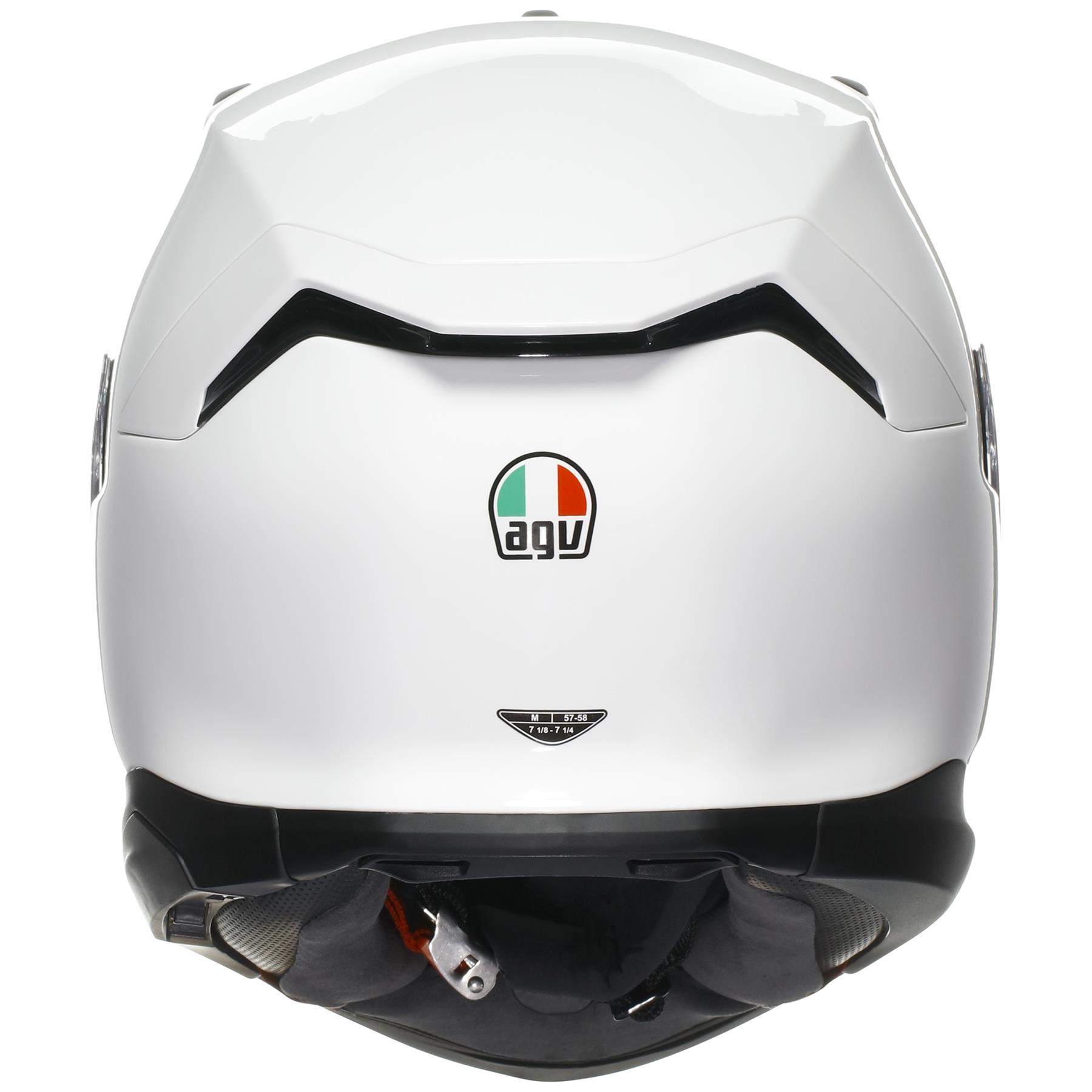 AGV K7 Plain Full Face Motorcycle Helmet Sports Touring Black White Grey - Picture 7 of 23